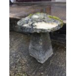 Weathered composite staddle stone 48H cm