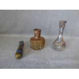 3 pieces of Roman glass (scratches/marks/old repairs)