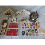 WWI German Prussian Picklehaube WWI and WWII Medals: Victory Medal x 2, British War Medal x 2,