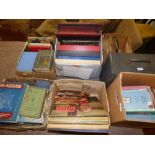 Qty of 78 & 33 records & 3 boxes of assorted books