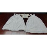 Lace trimmed Christening Robe and a children's embroidered jacket