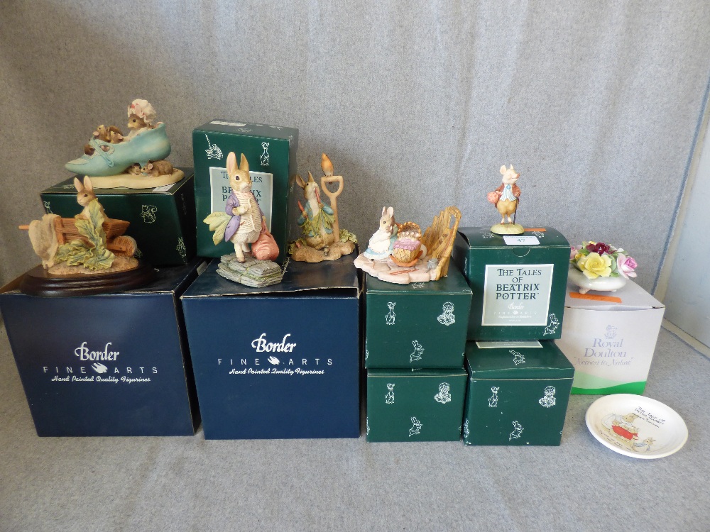 Qty of Border Fine Arts Beatrix Potter figures in original boxes