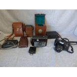 Qty of various cameras by Minolta, Kodak, Agfa & Zeiss, Ikon