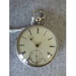 Hallmarked silver open face pocket watch with fusee movement, by 'Thomas Howard of Liverpool',