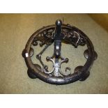 Medieval style cast iron chandelier