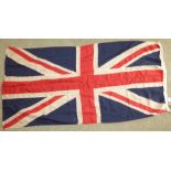 Vintage Union Jack flag 80 x 175 cm (some wear/small holes)