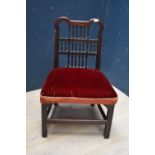 Georgian mahogany Lancashire spindle back nursing chair