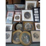 Quantity of coloured engravings and prints