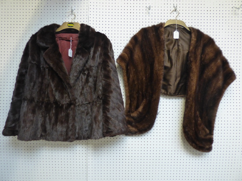 Vintage mink short jacket & vintage mink stole