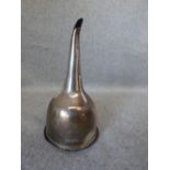 A Georgian silver wine funnel, by 'Rebecca Emes & Edward Barnard', of usual plain form, 14.5 cm