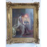 DELPHIN ENJOLRAS (1857-1945), Oil on Canvas The Boudoir, signed, framed