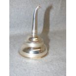 Silver wine funnel by 'J A C', London 1994, of usual form, 12cm long, 98g (3.1 ozt) gross