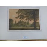 'Francis Nicholson', 1753-1844 watercolour "View of a Castle" 21 x 30 cm (repaired)