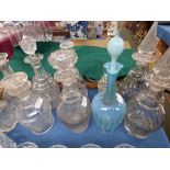 10 various glass decanters