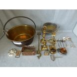 A preserve pan & other metal ware