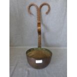 Antique copper chapel holy water vessel (general scratches/marks)