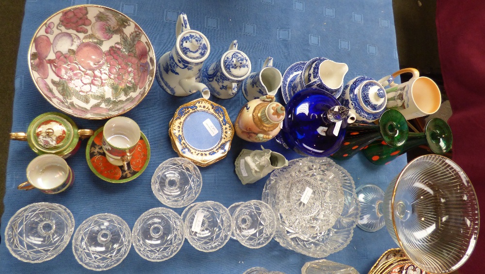 Qty of various cut glass & china