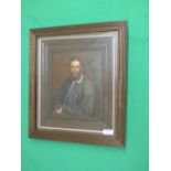 An oil painting portrait of renowned Russian author Leonard Tolstoy 1828-1910, 24 x 19 cm