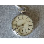 Hallmarked silver open face pocket watch with fusee movement by 'J. Sherwood of Bolton', Chester