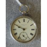 Hallmarked silver open face pocket watch with fusee movement by 'Joseph Saume Mold', Chester 1898
