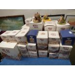Large qty of various 'Lilliput Lane' cottage ornaments in original boxes