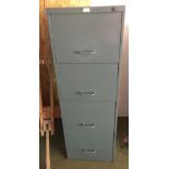 Grey metal filing cabinet 132H x 45W