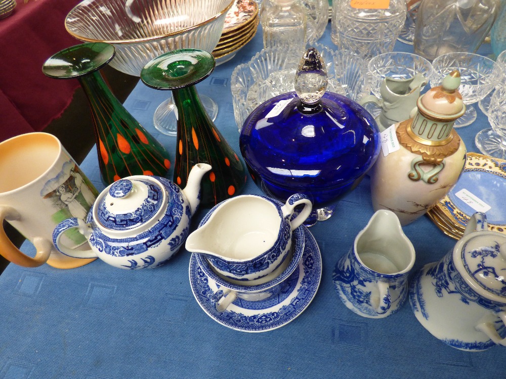 Qty of various cut glass & china - Image 2 of 3