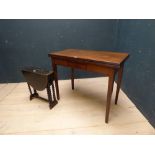 Mahogany fold over tea table 90 x 91 cm (when fully opened) & gate leg occasional table with