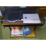 Garrard record player, plus a selection of 45s and 33s