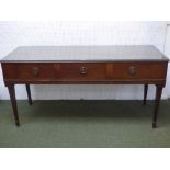 Victorian mahogany spinet converted into a sideboard 82H x 170W cm