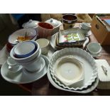 Qty of various kitchen china