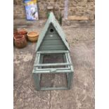 Green painted chicken house 117H x 126W cm