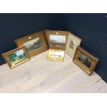 Small watercolour, Palazzo Frescobaldi; Pair of Scottish Watercolour landscapes, and 3 other