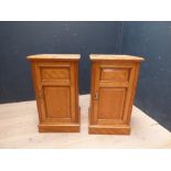 Victorian Pair of Satin birchwood cabinets, 77 cm H ( Provenance of lots 616 to 619, this four piece