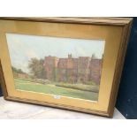 E. A. ROWE (1863 - 1922) British watercolour, "Doddington Hall" S.L.R., framed & glazed, 35 x 51 cm