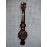 Victorian mahogany barometer for restoration