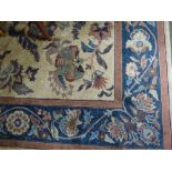 Modern Turkish Rug with a floral design of a beige ground 202x299cm