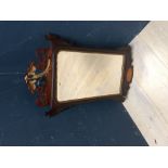 Georgian style mahogany wall mirror 90cmH x 39cmW