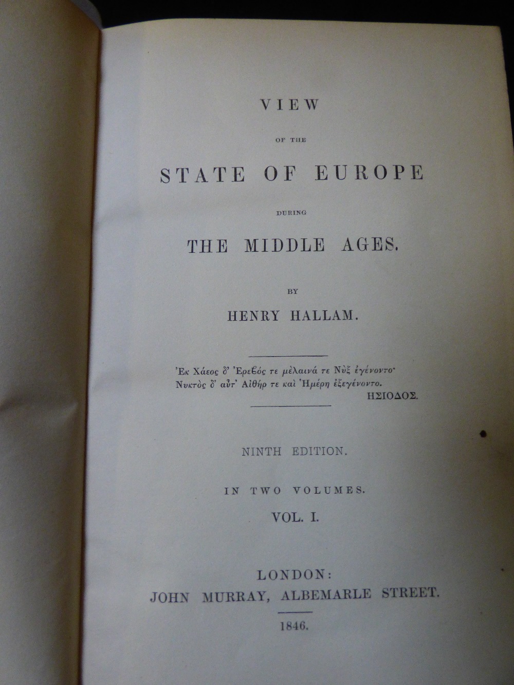 Qty of books incl. 6 vol. 1770 'Works of Alexander Pope', 7 vol. of 'Work by Henry Hallam 1840/ - Image 7 of 9