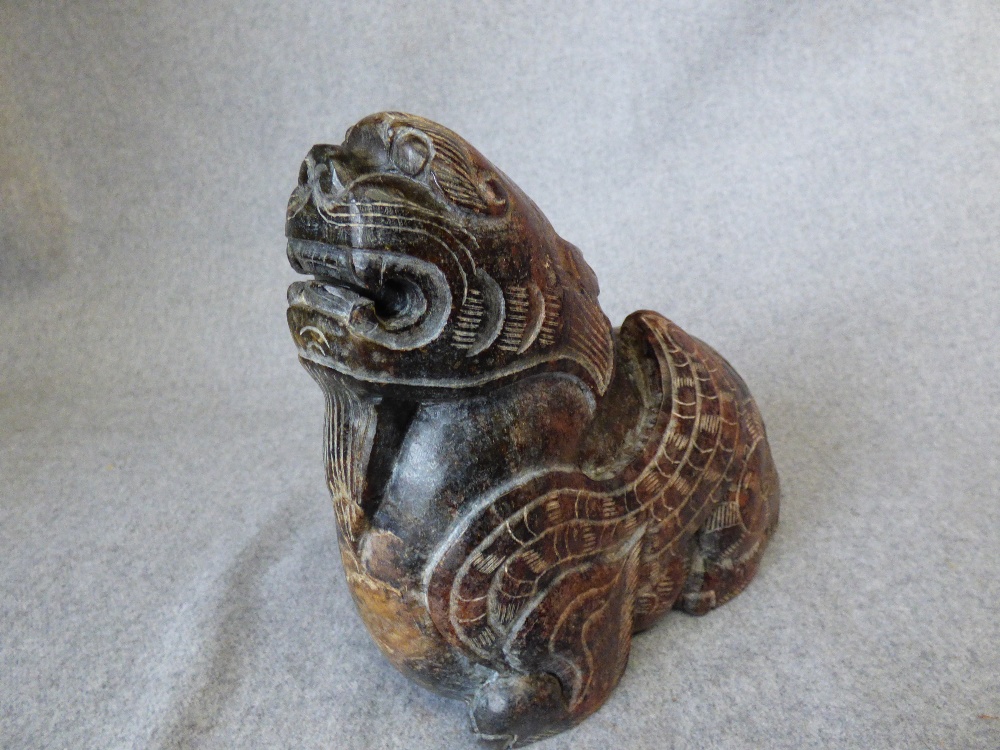 Chinese soap stone figure of a dragon