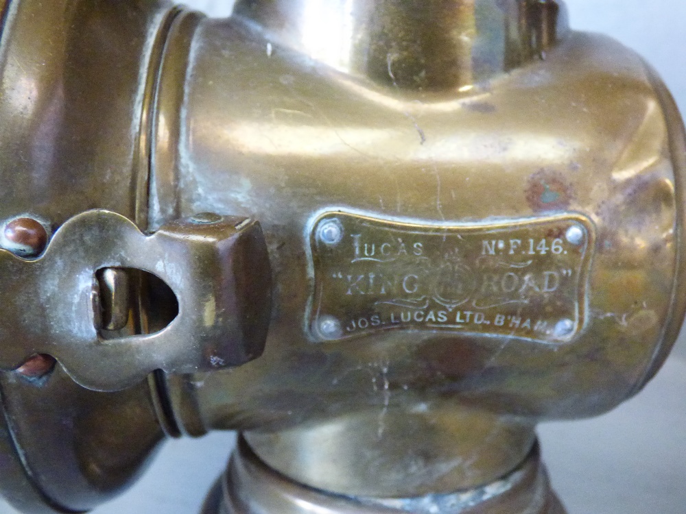 Pair of Lucas 'King of the Road' Lamps, No F146; A single large King of the Road Lamp no 724; A - Image 2 of 2