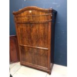 C19th French walnut secretaire abattant 178H x 100W cm (some small repair needed)