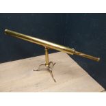 Antique brass table top telescope with brass stand by Negretti & Zambra