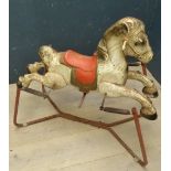 Vintage metal rocking horse