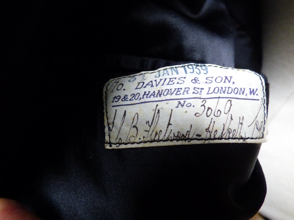 Gentlemans navy double breasted overcoat, bears label HO Davies & Son, 19-20 Hanover Street, London, - Image 2 of 2