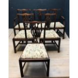 Set of 6 Chippendale style mahogany dining chairs