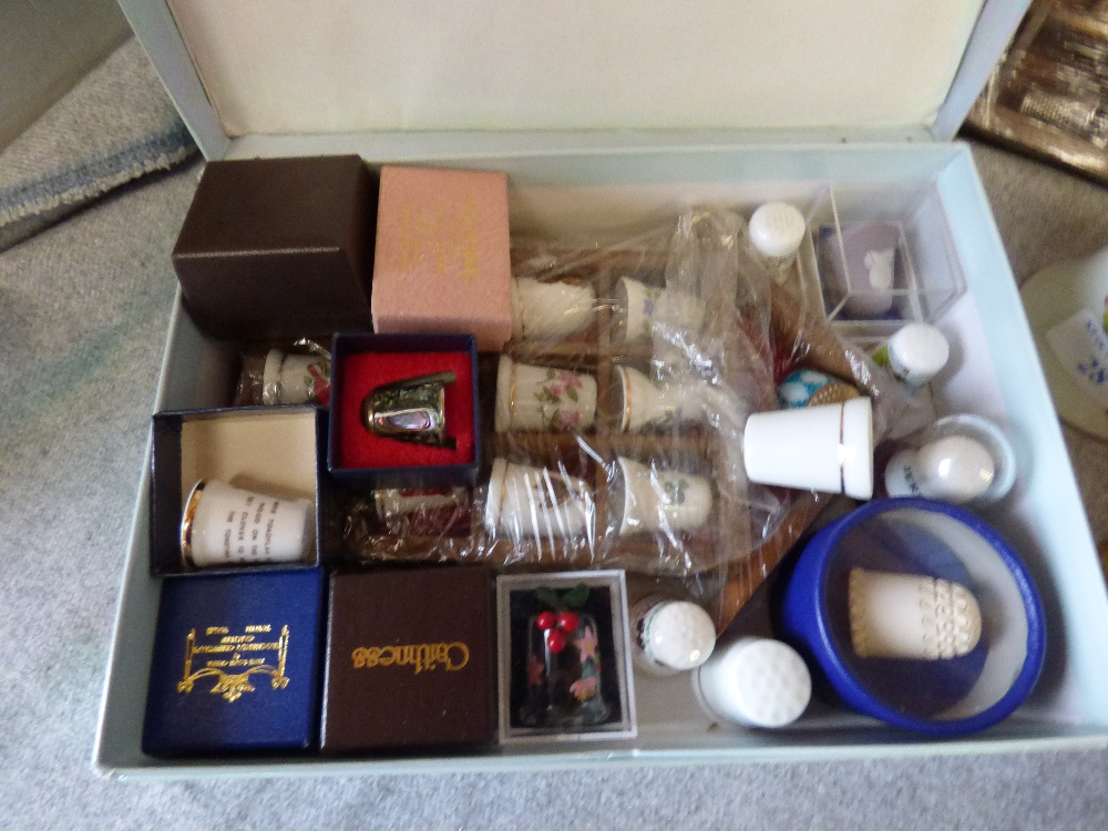 Large quantity of various thimbles & bells, a lifetime collection, and includes various themes and - Image 2 of 5