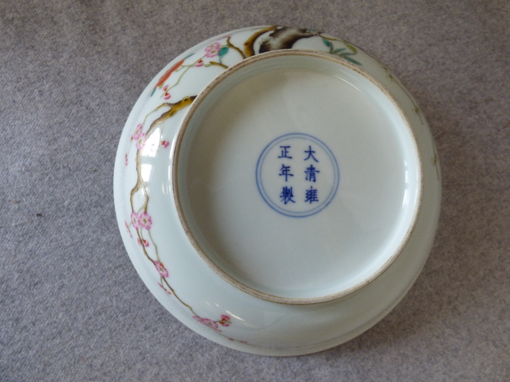 Famille rose dish, 21cm dia.