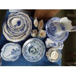 Qty of pottery & porcelain incl. Royal Doulton Norfolk, Limoges bowl, blue and white Spode bowl &