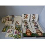 Quantity of Victorian tiles, (some damage)